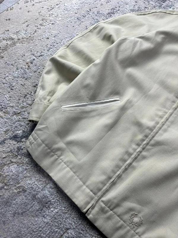 Chaqueta vintage de los 90 de Fred Perry Harrington Bege con cremallera, talla L – photo 8